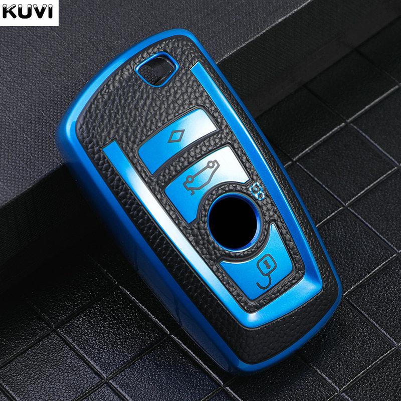 Leather TPU Car Key Case Cover For BMW 1 2 3 4 5 6 7 Series X1 X3 X4 X5 X6 F36 F25 F26 F30 F34 F10 F07 F20 Z10 G30 F15 F16