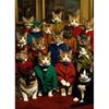 Family Portrait Of Cute Cat Wear Different Clothes Prints Poster Canvas Painting Wall Art Picture Living Room Bedroom Home Decor