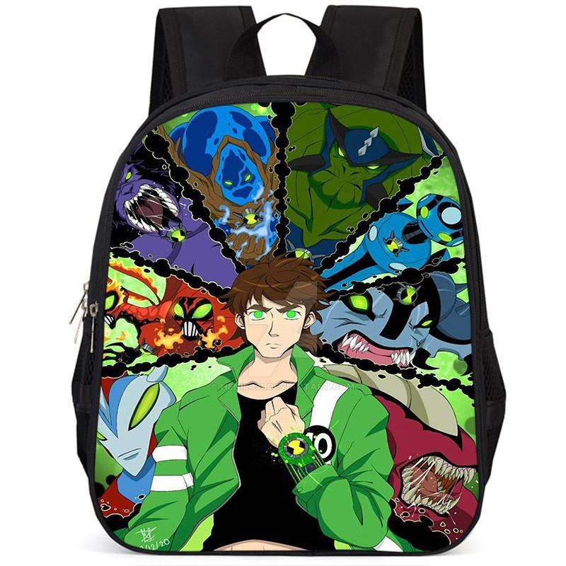 Ben10 15-inch Large Capacity Lightweight Oxford School Backpack For Kids