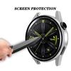 Smartwatch Full Cover Case with Tempered Glass Film Smartwatch Screen Protector Case for GT3 46mm Silver