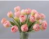 7 Heads High Quality Artificial Silk Cloth Tulip Flower Bundle For Wedding