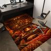1PC Chessboard Library Non-Slip Floor Carpet Compatible for Office&Living Room&Bedroom&Dining room - Flat-Weave Machine-O328