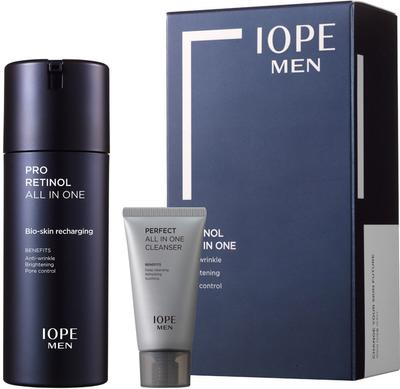 HOMBRES Pro Retinol Todo en Uno + Limpiador SET Especial, Hidratante, Cosméticos coreanos, Kbeauty, muestra