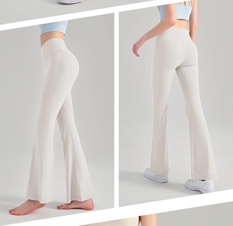 NS Youth Nude Feeling High Waist Flare Yoga Pants for Women – Hip-Lifting, Tight Fit, Perfect for Fitness and Yoga