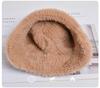 LeafIn Knit Hat with Boa Fleece and and Keeps Your Ears Warm and Warm for Size One Hat Women's Earmuffs, Lining, Pompom, Windproof, Warm, Slimming,