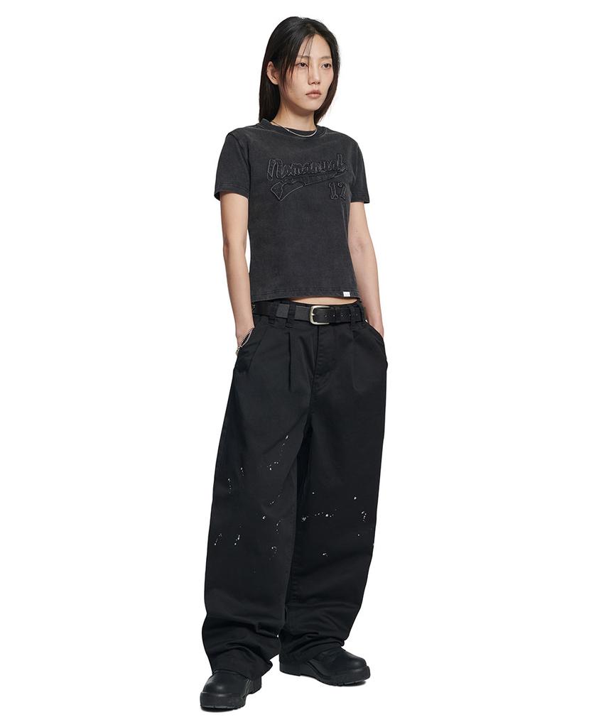 Nomaenyueol Applique T-Shirt (Woman) - Washed Black