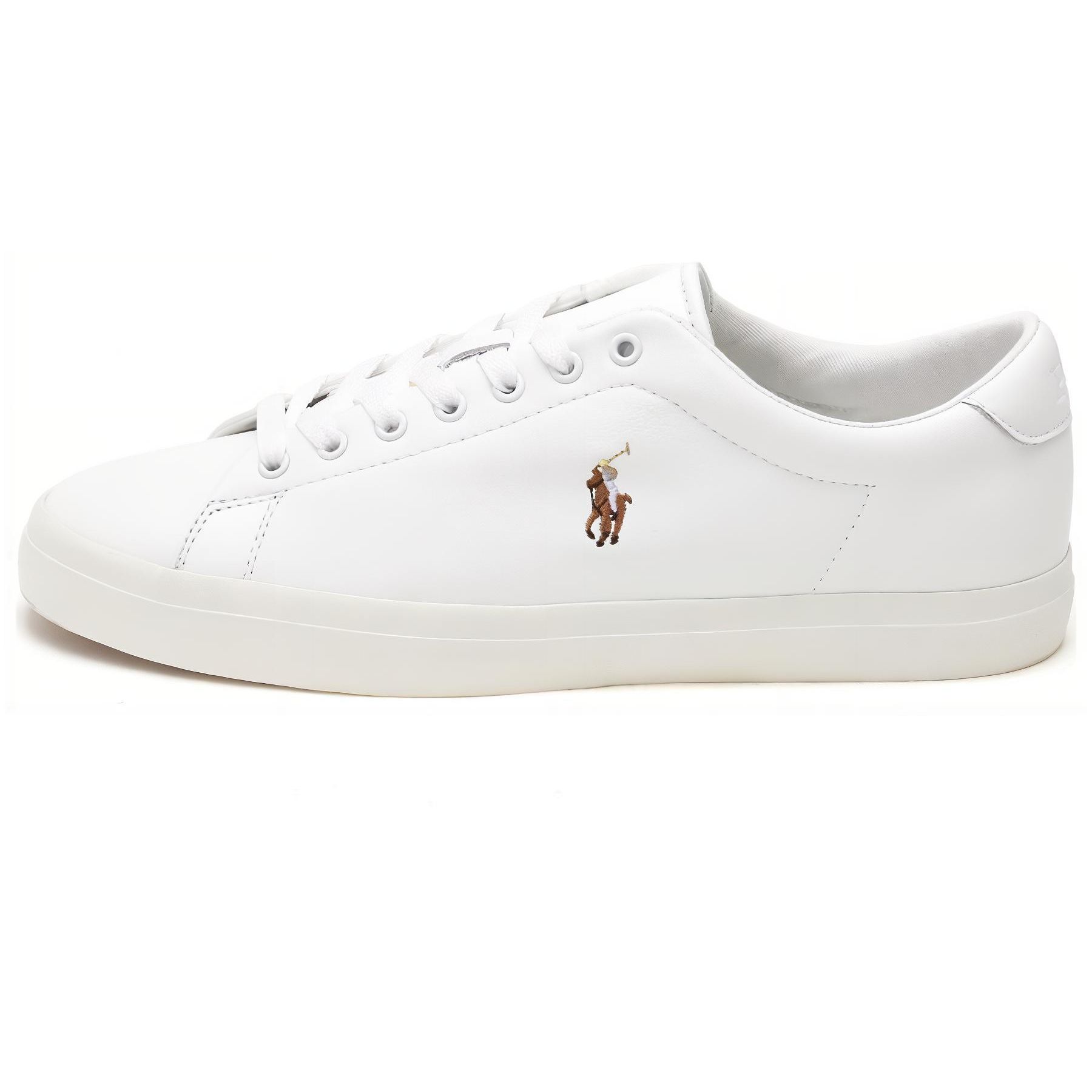 Polo Ralph Lauren Longwood Кожаные Низкие Кроссовки на Шнуровке с Круглым Носком Мужские кроссовки Белый 816785025004 44