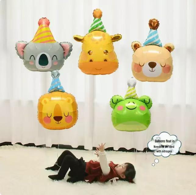 Cartoon Animal & Fruit Helium Balloons for Baby Tracking 