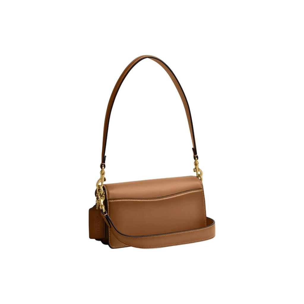 Coach Tabby 20 Logo Classic Leather Shoulder Bag Small Women shoulder bag Honey-Brown CCC06-B4T7J