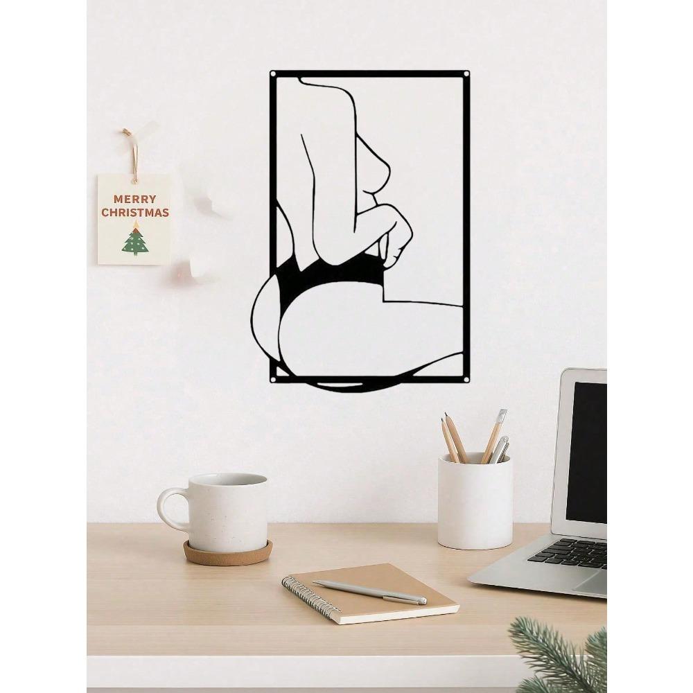 Metal Wall Decor Abstract Art for Women Black Contemporary Wall Art Gifts for Her Unique Home Decoration