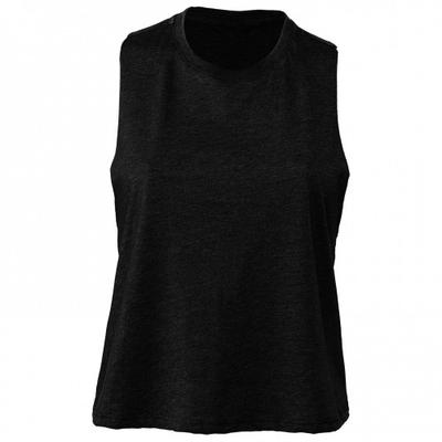 Womens/Ladies Racerback Cropped Sleeveless Tank Top