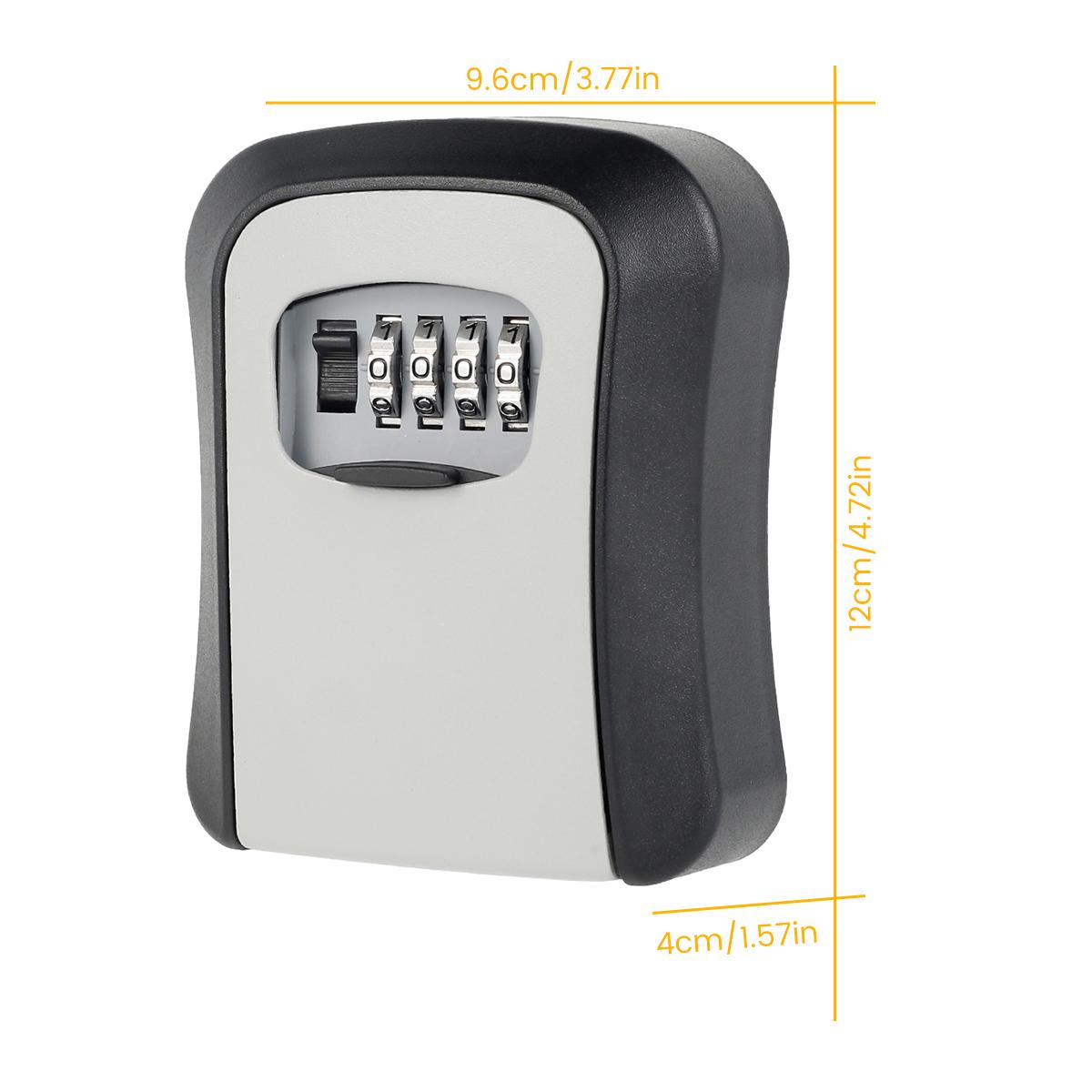 

Металлический сейф для ключей, настенный сейф для ключей, 4-значный пароль, алюминиевый сплав, замок безопасности, без ключа, наружный сейф для хранения