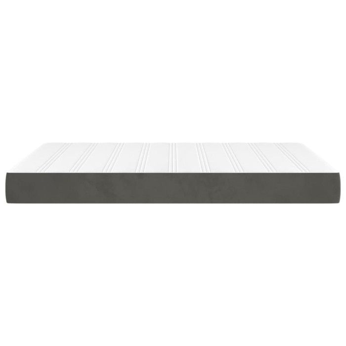 347789 vidaXL Pocket Spring Bed Mattress Dark Grey 140x190 Cm Thickness 20 Cm