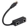 Ethernet Splitter Practical Stable Reliable Durable Black CAT8 Network Cable Adapter for Home Office