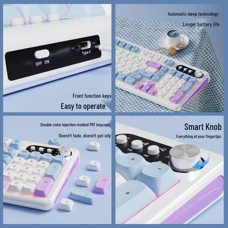 Qianxingzhe V101 Triple Mode Silent Membrane Keyboard