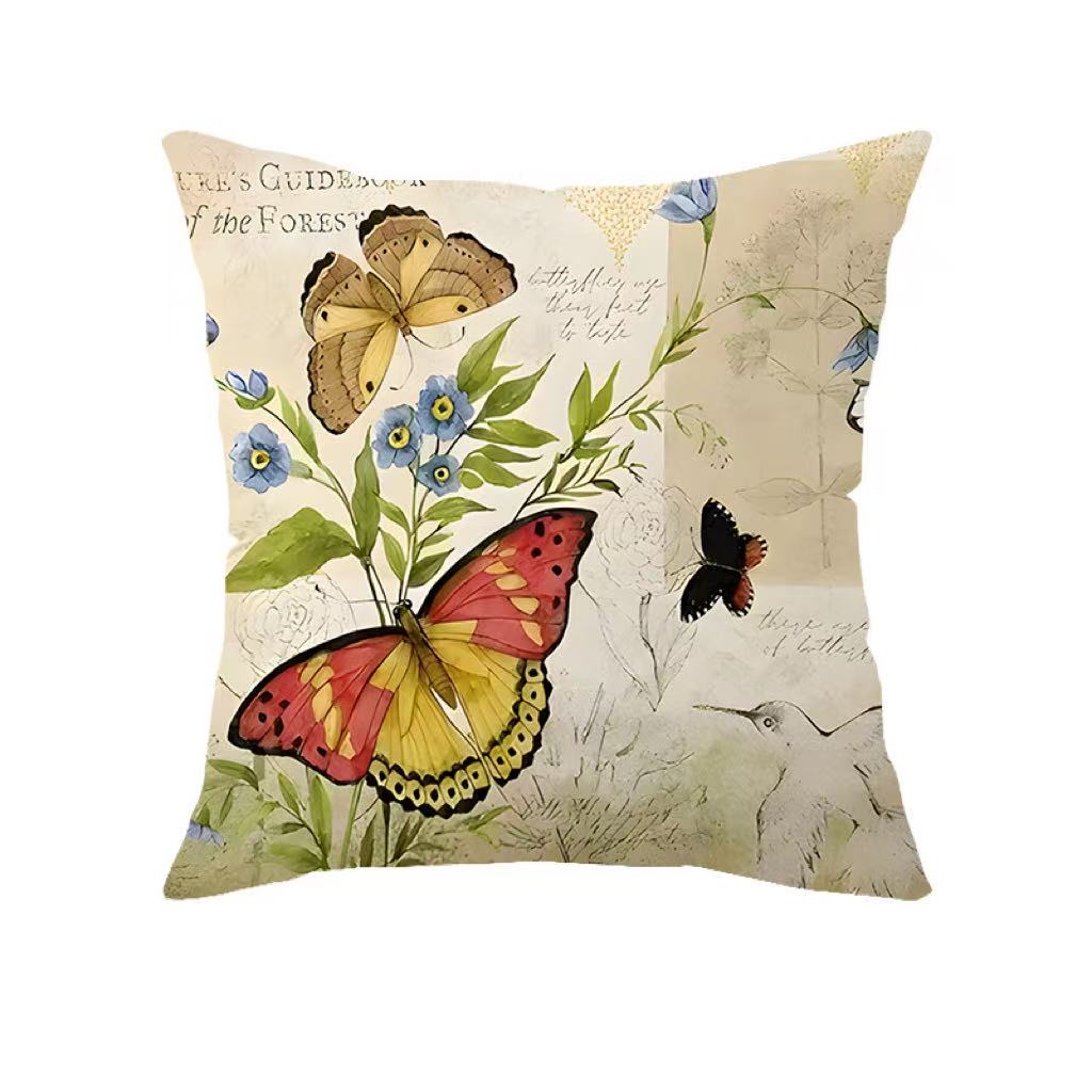 New Spring Cute Flower Bird Pillow Case For Living Room Bedroom Dorm Home Decor Cushion Cover