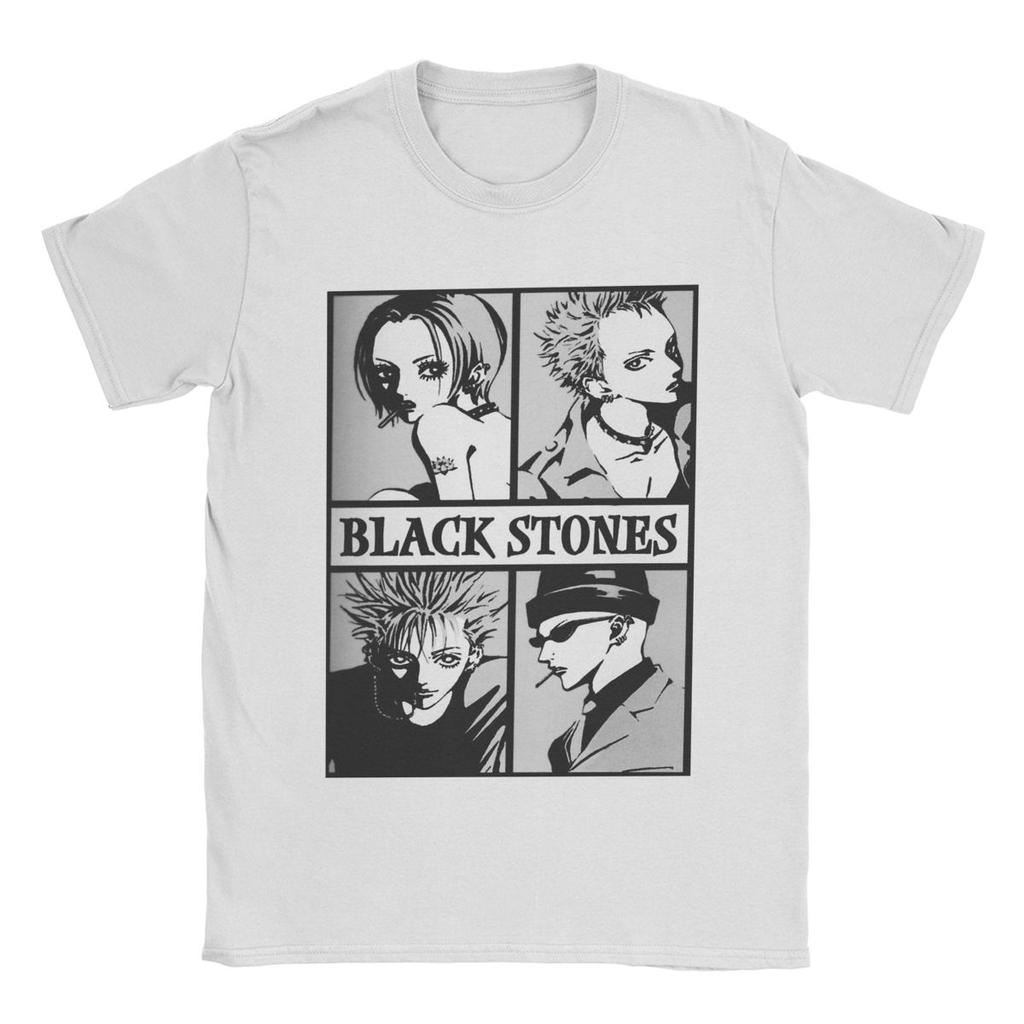 Nana Osaki Anime Black Stones T-Shirts für Herren Baumwolle Einzigartige T-Shirts Rundhals T-Shirts Kurzarm Oberteile Geschenkidee