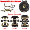 Tactical Wendy Helmet Adjustable Suspension System Fast MICH Helmet Protective Pads Gen4 Memory Spongy Foam Pad Helmet Accessory