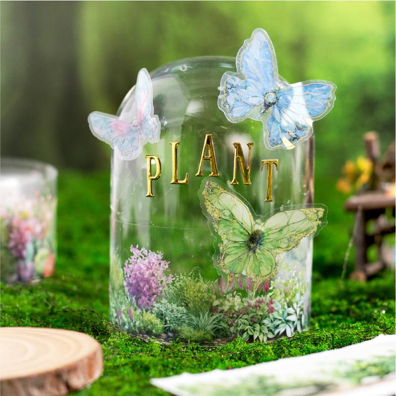 PET Tape Mountain Wild Flower Realm Series Flower Stone Landscape Outdoor Hand Account Collage Material DIY Decoration Card Gift