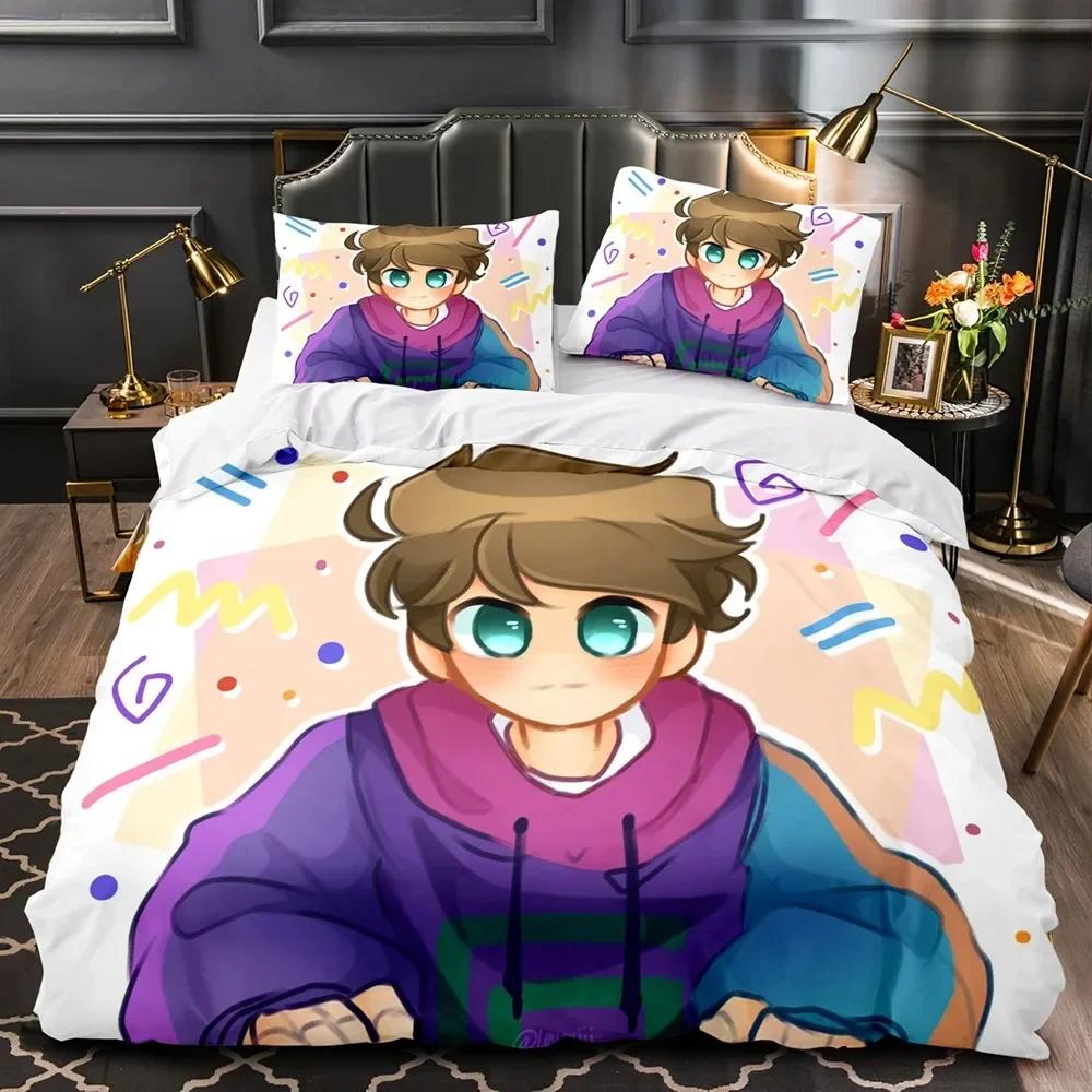 New 3D Print Karl Jacobs Beding Set Printed With Pilowcase Bed Soft Duvet Cover Soft Single Double Quen Super King-Sized Dimensionsd Dimensions
