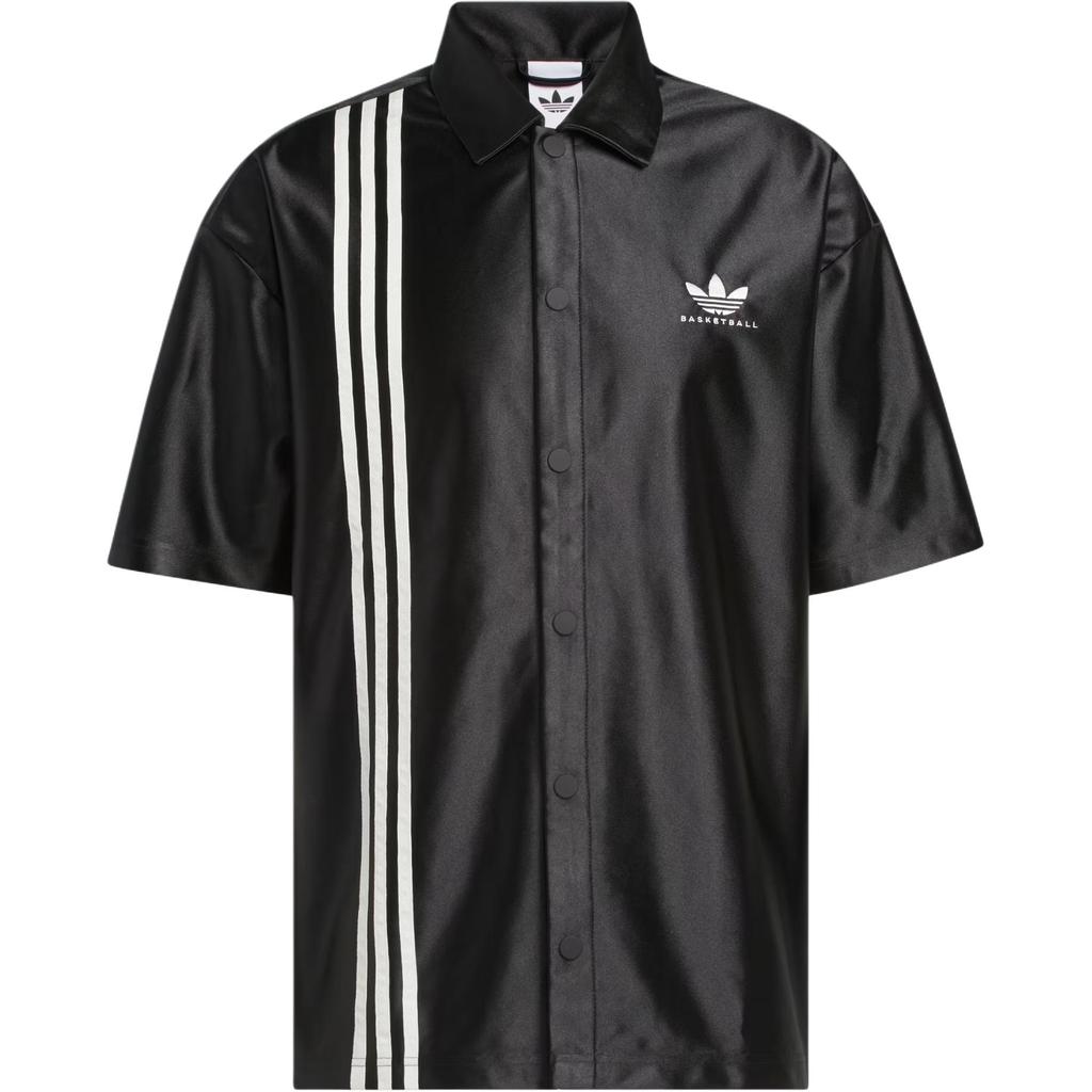 Adidas Originální logo Volné tričko s krátkým rukávem Unisex trička Černé JM9951