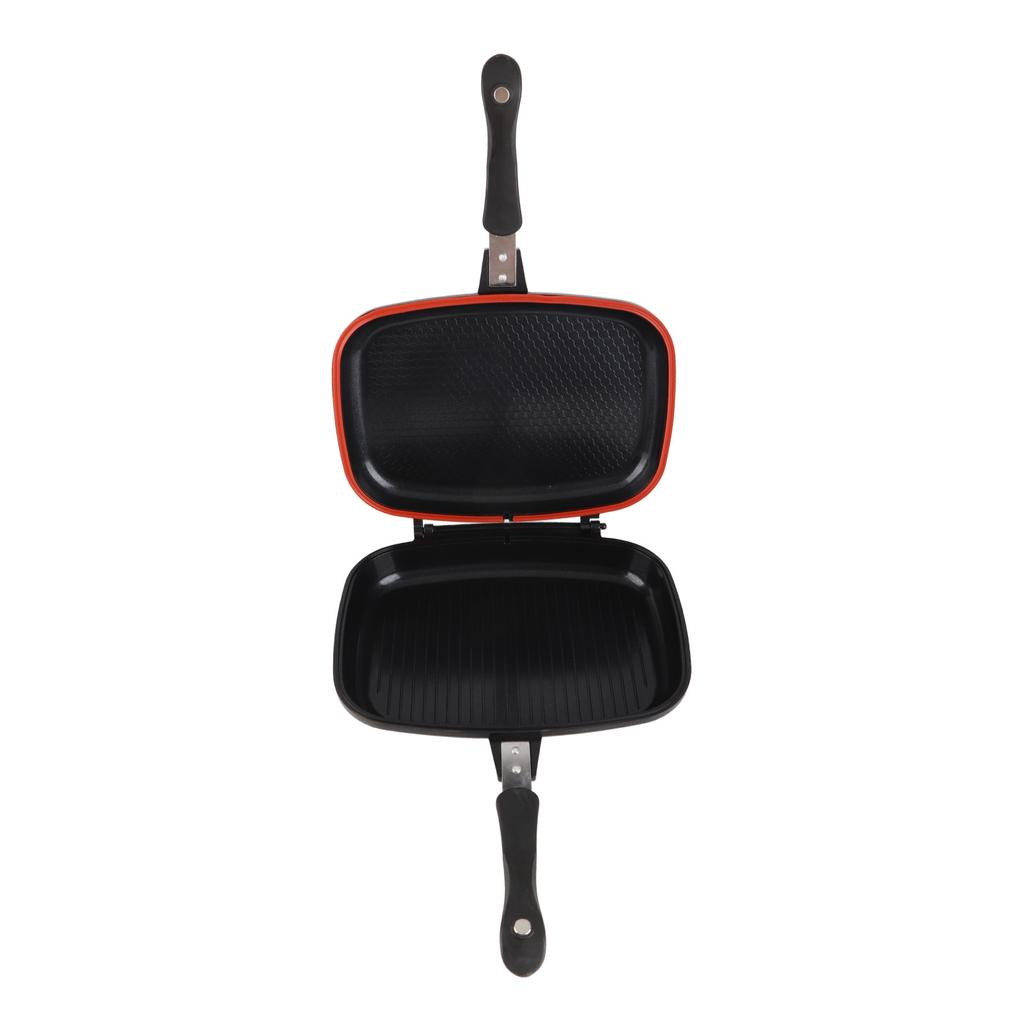 Grilovací pánev smažící oboustranná přenosná rukojeť proti popálení kuchyňské potřeby grilovací hrnec 32cm/12.6in