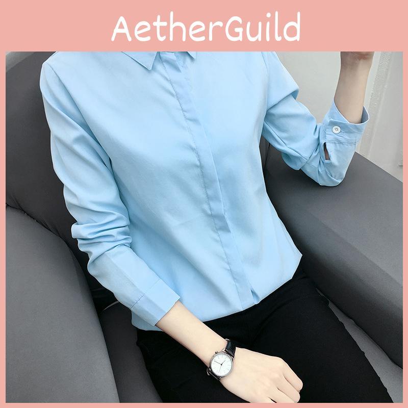 Women's Ladies Summer Loose Tops Long Sleeve Shirt Casual Blouse T-shirt Fashionable Cotton Blend Design