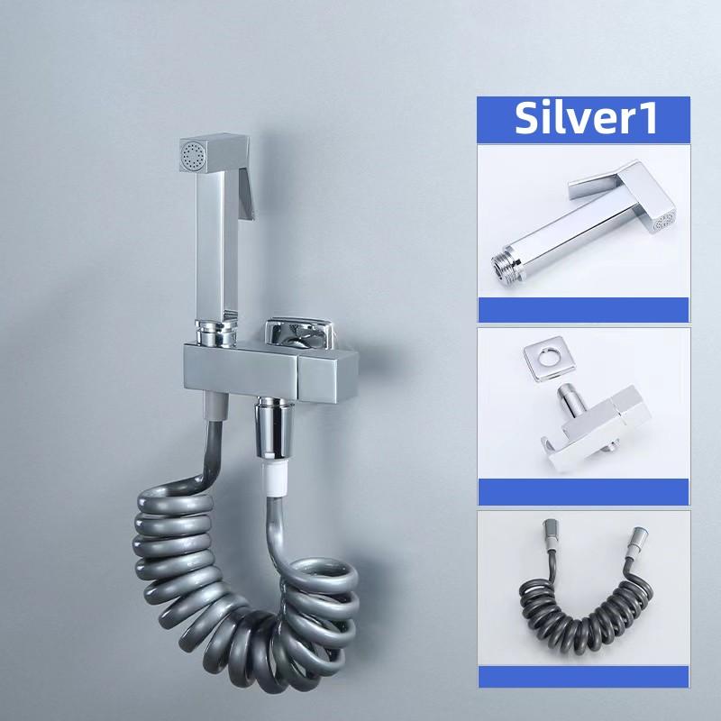 

Brass Bidet Faucet Gold/Gun Grey Handheld Toilet Bidet Sprayer Hygienic Set Shower Toilet Single Cold Water Tap Self Cleaning G1/2