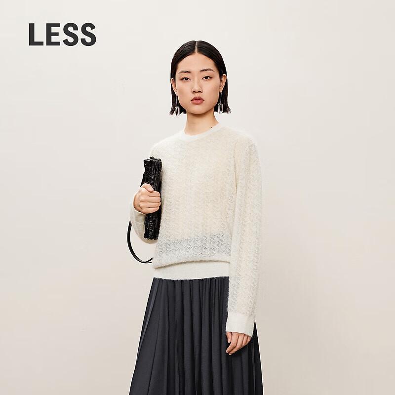 LESS 2024 Autumn Round Neck Pullover Sweater
