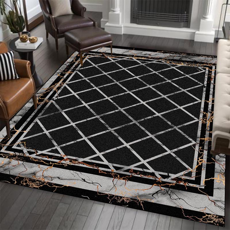 Luxury Living Room Dining Large Carpet Rug for Bedroom Soft Non Slip Floor Mat Washable Non Shedding Lounge Entrance Doormat