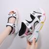 Fashion Rainbow-soled Large-sized Sandal Women's Instagram Trend 2025 New Summer Student Fairy Style Thick-soled Sandal Beach Shoes