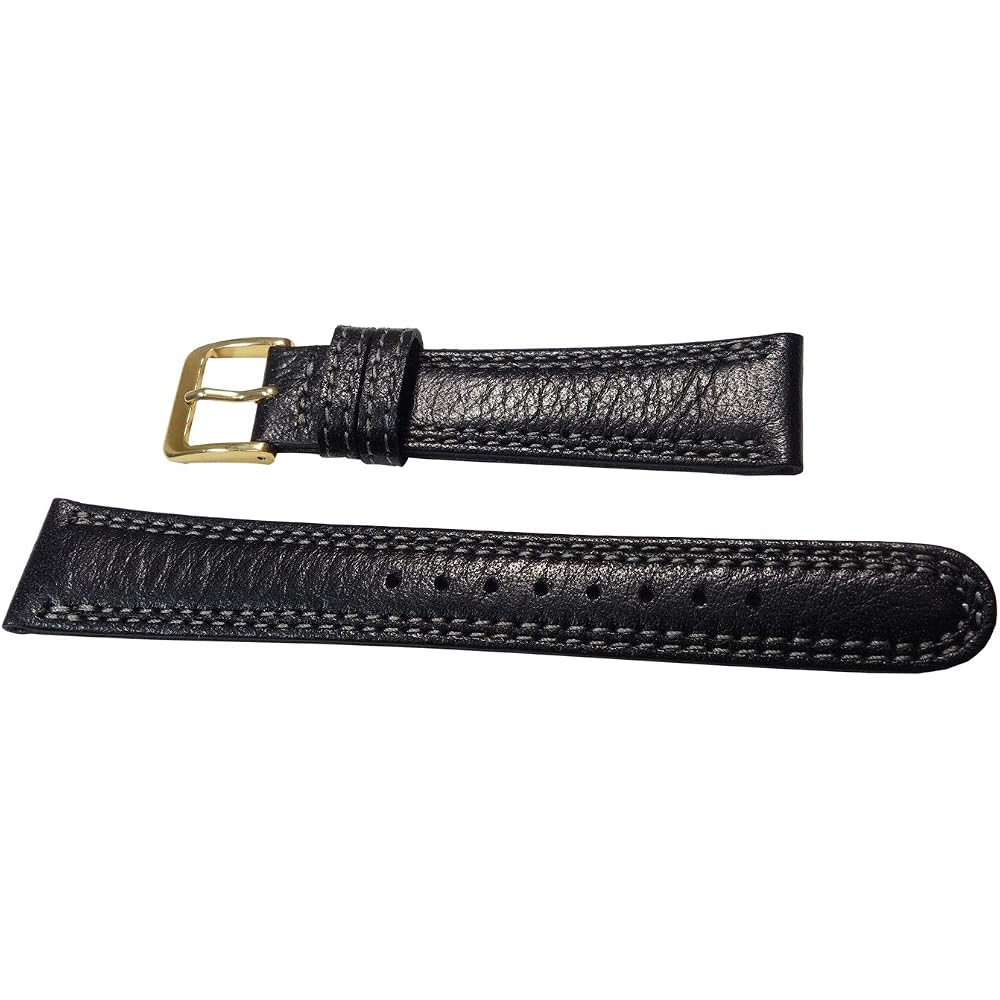 [Seiko] SEIKO Watch Band 18mm DED7 Smooth Cowhide Leather Black Men s Watch Strap (Authentic)