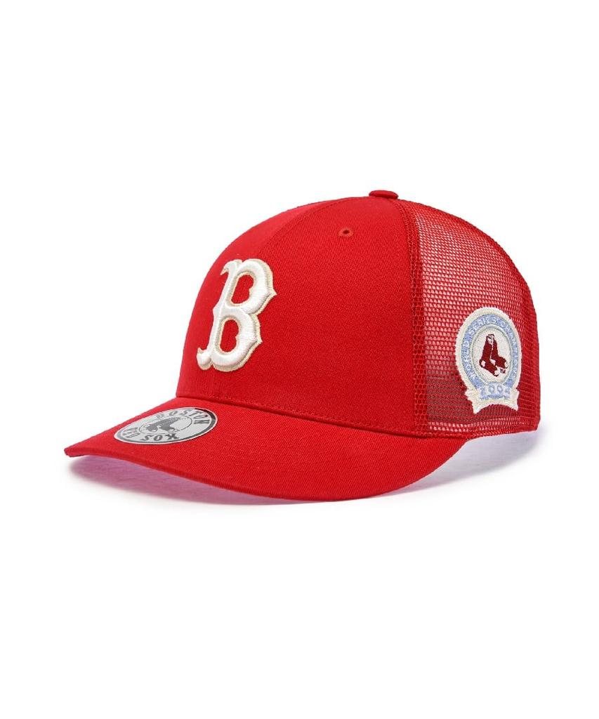 Emelbi Signature Patch Mesh Cap Bos (L.Red)