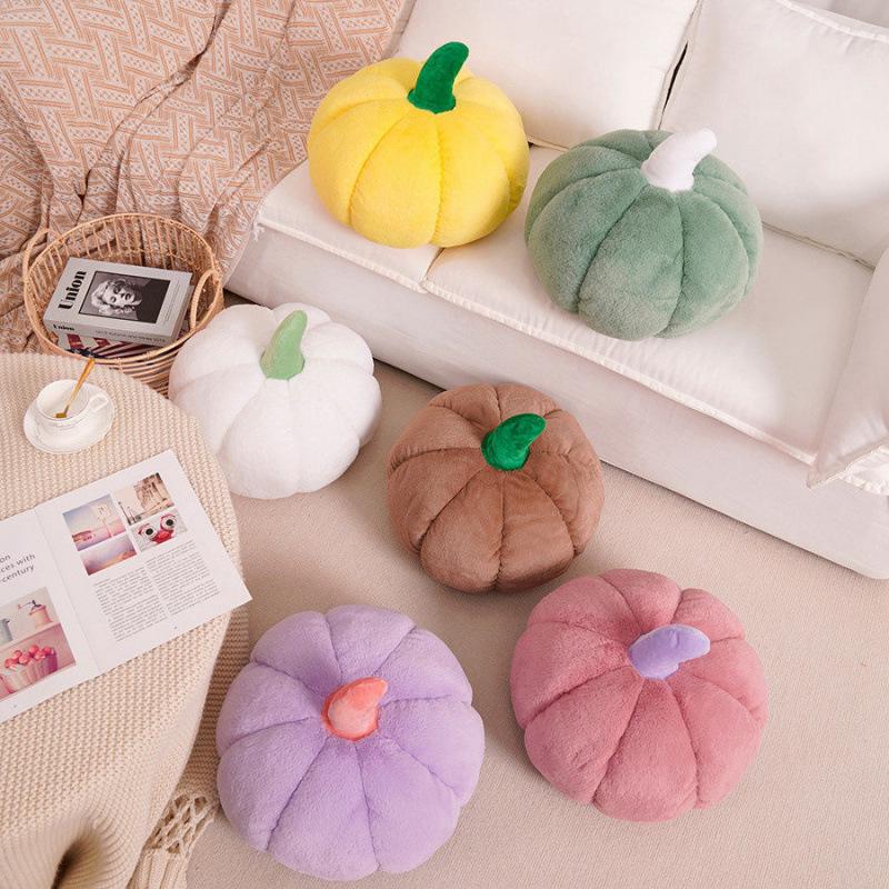 Creative Pumpkin Throw Pillow: Plush Indoor Cushion & Backrest for Sofa, Living Room, or Bay Window Decoration