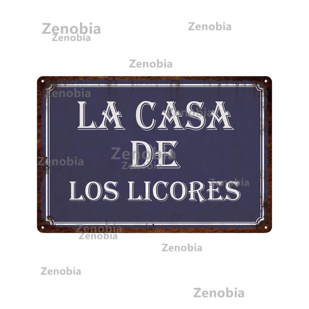 Zenobia Home Decor Spanish Sign Vintage Metal Poster Bar Pub Club Hogarena Bano Man Cave Wall Art Iron Painting Decorative Plate