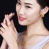 2025 Natural Yellow Crystal Ring, Bird's Nest Design Yellow Diamond Pendant, Colorful Treasure Earnail Jewelry Set