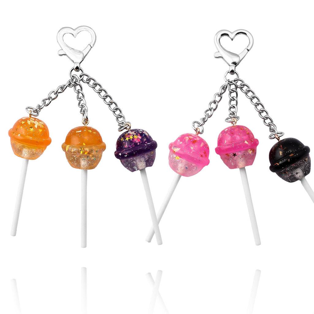 Cute Lollipop Shape Car Bag Pendant With Zinc Alloy For Gifts And Decorations