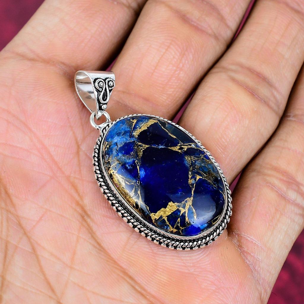 Sodalite Handmade Gemstone Pendant, 925 Solid Sterling Silver Pendant Antique Jewelry, Pendant For Engagement Gift