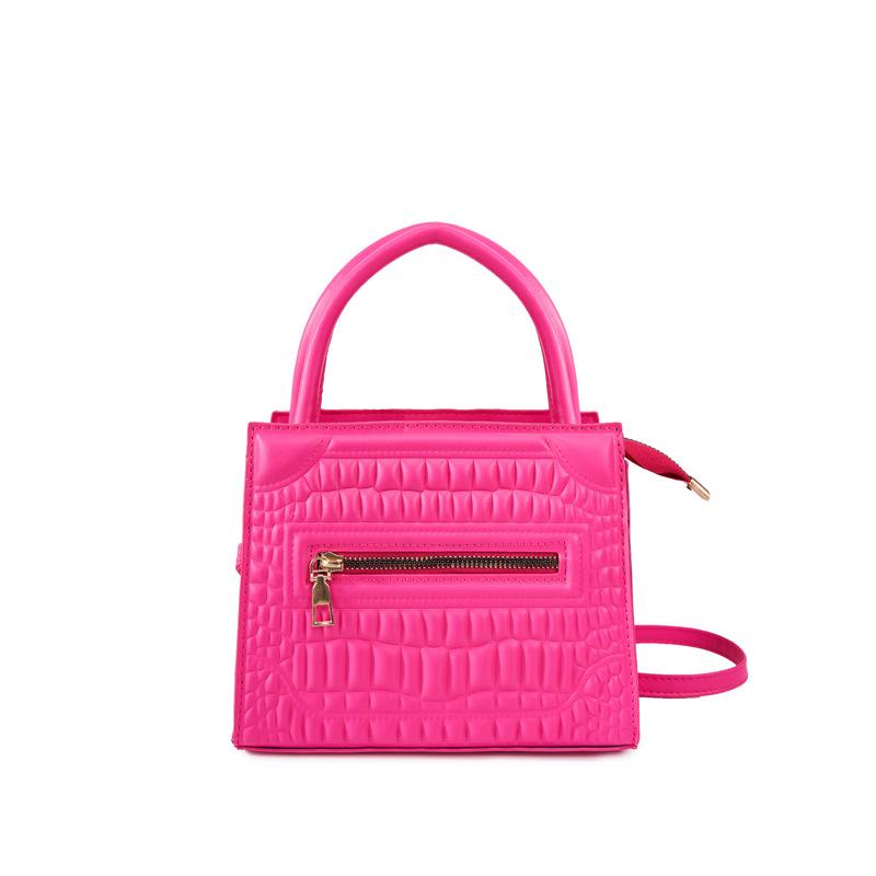 Shoulder bag New dopamine solid color fashionable solid color handbag niche texture messenger small square bag