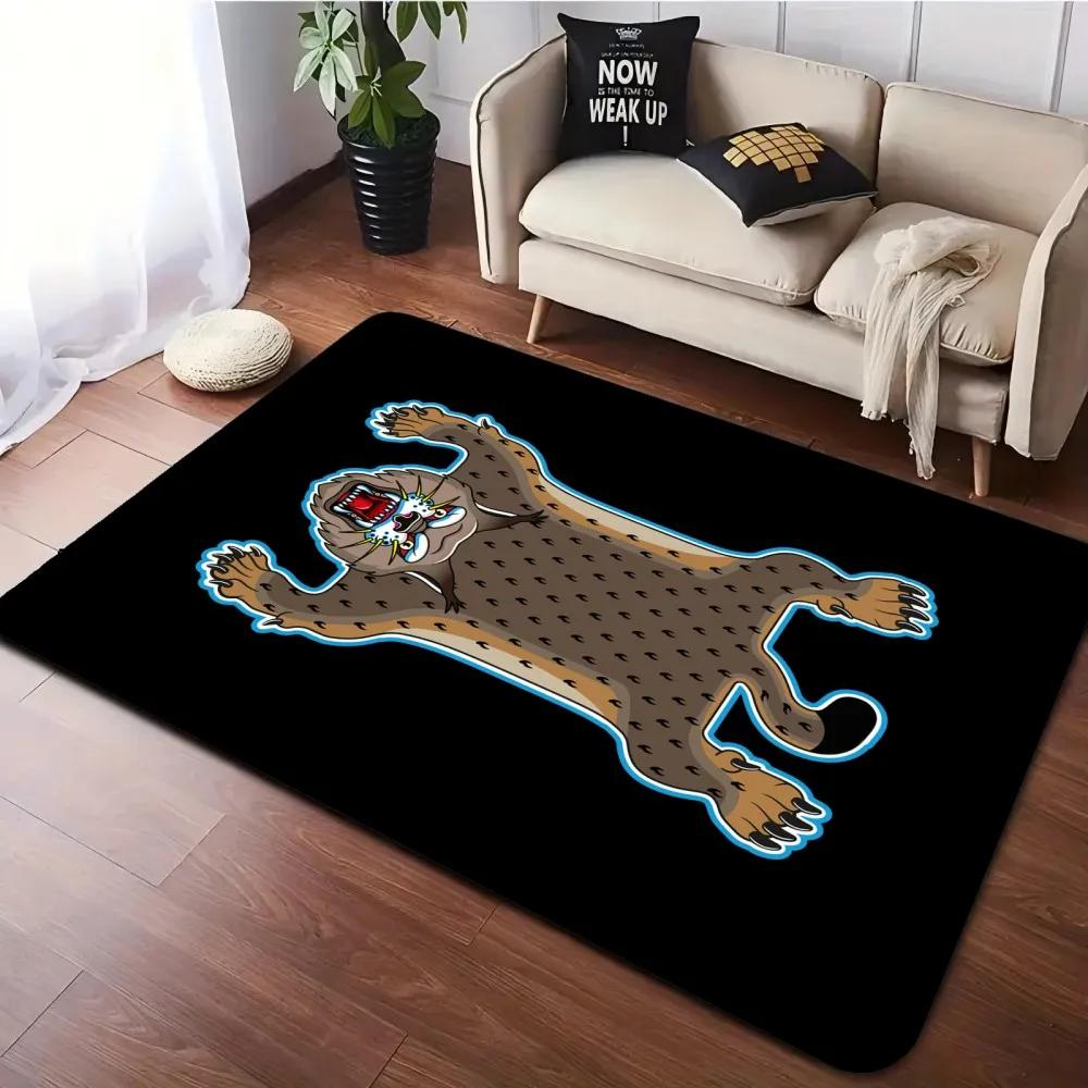Wild Cats Print Area Rug Machine Washable Flannel Carpets Non-slip Mat for Bedroom Living Room Home Decor Animal  Floor Mat