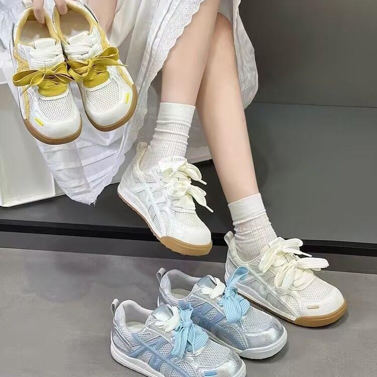 Retro mesh breathable German training Forrest Gump shoes women's summer new thick-soled casual versatile sports shoes show small feet