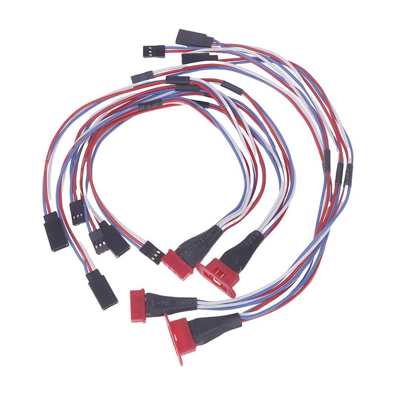 Mpx 8 Pin Golden Plated Connector Multi-Wires Servo Extension Plug Male Female 2/ 3 Wires For Rc Model Fixwing Glider Airplanes