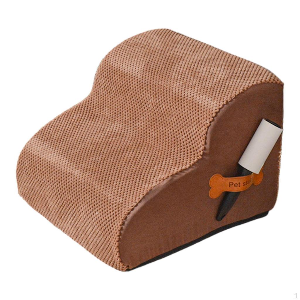 2-Step Dog Stairs for Small Pets, Indoor Use Pet Ramp Puppies and Older Dogs