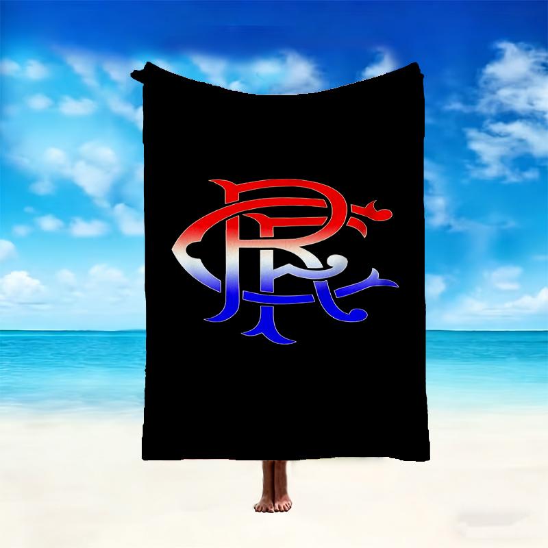 [1pc Rangers FC Blanket] All-Season Blanket - Cozy Blanket for Sofa Couch Home Decoration, Digital Printed Nap Blanket