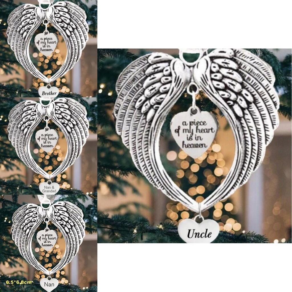 Of Piece Elegant My Heart Is In Heaven Angel Wing Christmas Gift Ornament
