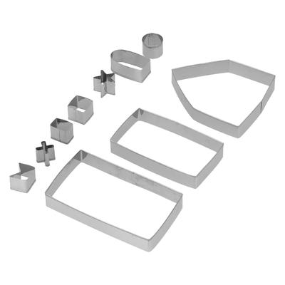 Conjunto de Cortadores de Molde de Biscoitos de Aço Inoxidável 10 Peças/Conjunto DIY Molde Casa de Natal Ferramenta de Confeitaria
