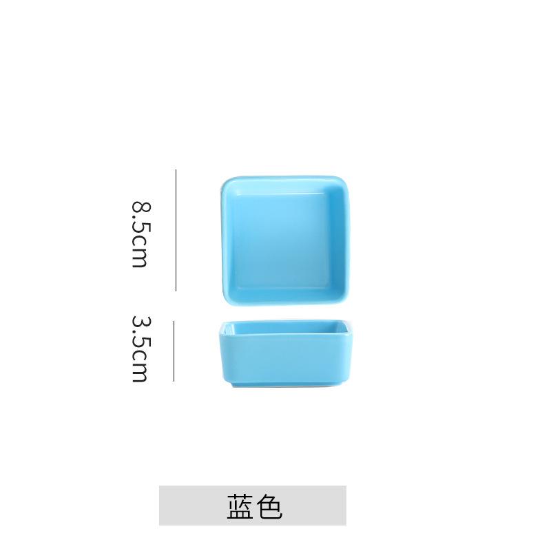 Creative Ceramic Snack Plate Restaurant Ktv Grid Dried Fruit Snack Plate Household Seasoning Plate Hot Pot Seasoning Small Dish