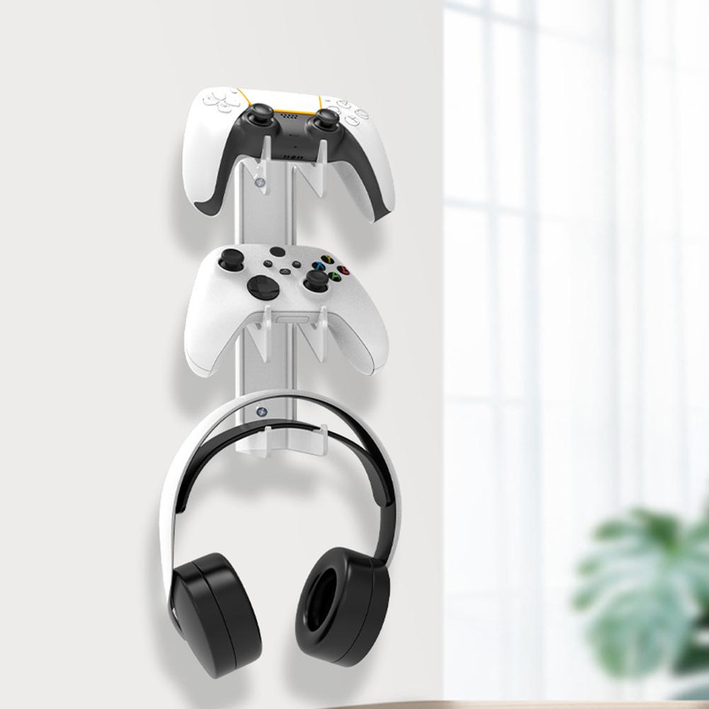 New Gaming Headset Stand Hanger Universal Wall Mounted Game Controller Holder Space Saving Storage Rack for PS5/Ps4/Xbox/Switch