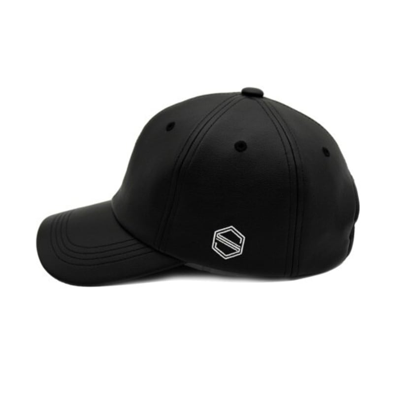 STANDUP side logo top skin black color ball cap