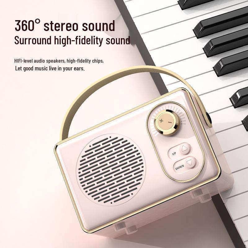 Mini Retro Style Portable Bluetooth Outdoor Speaker